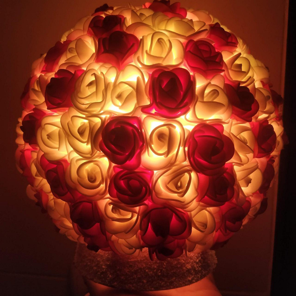 Світильник-нічник "Букет червоно-білих троянд" Дніпро - фото 8