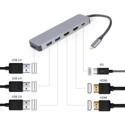 Концентратор Cablexpert USB-C 3-in-1 (A-CM-COMBO3-03) Винница - изображение 4
