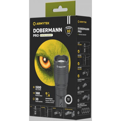 Фонарь Armytek Dobermann Pro Marnet USB White (F07501C) Винница - изображение 3