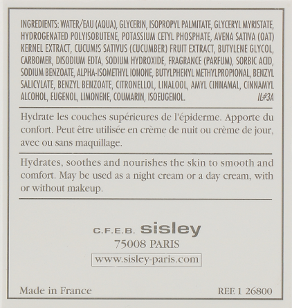 Увлажняющий крем с экстрактом огурца Sisley Moisturizer WIth Cucumber 50ml Славянск