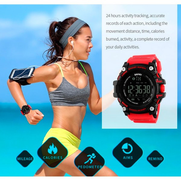 Спортивний годинник з Bluetooth Skmei 1227 (red) Київ - фото 3