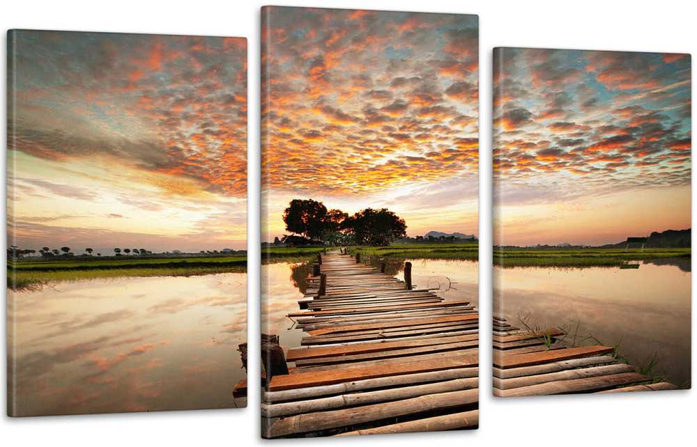 Модульная картина Природа Мост Art-201_3 100x150 см Киев - изображение 1