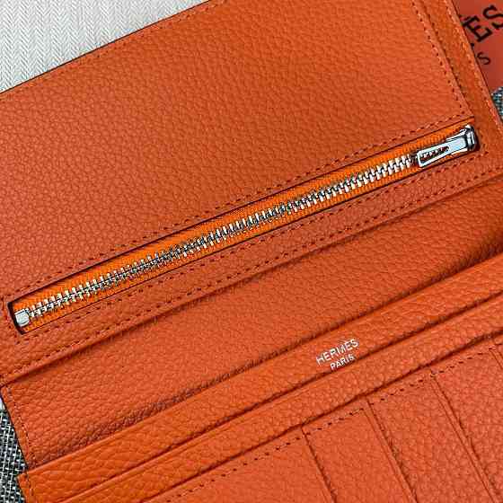 Жіночий шкіряний брендовий гаманець (H-5123) orange Київ