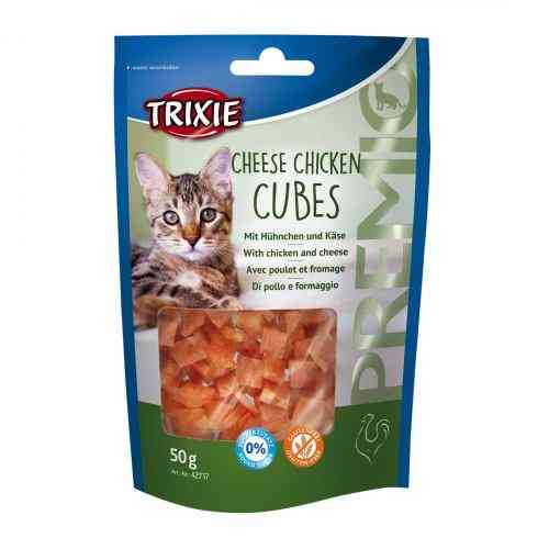 Ласощі Trixie Premio Cheese Chicken Cubes для котів кубики з куркою та сиром 50 г Київ