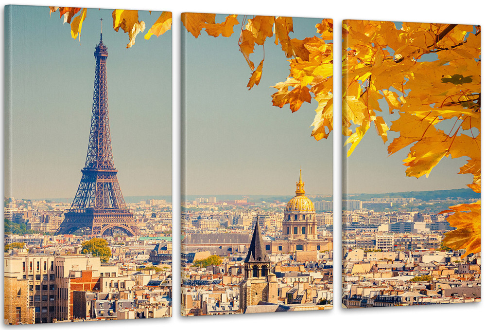 Модульная картина Париж Осень (53x100см)  Art-49_3А Киев - изображение 1