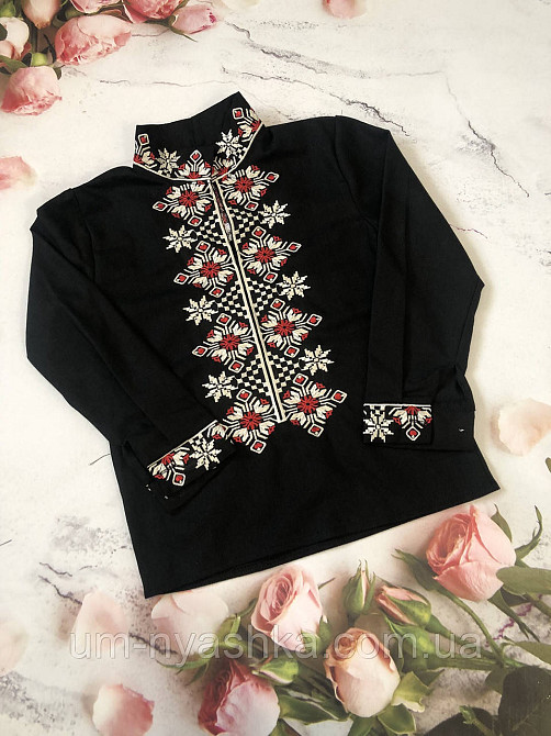 Вышиванка для мальчика лен 