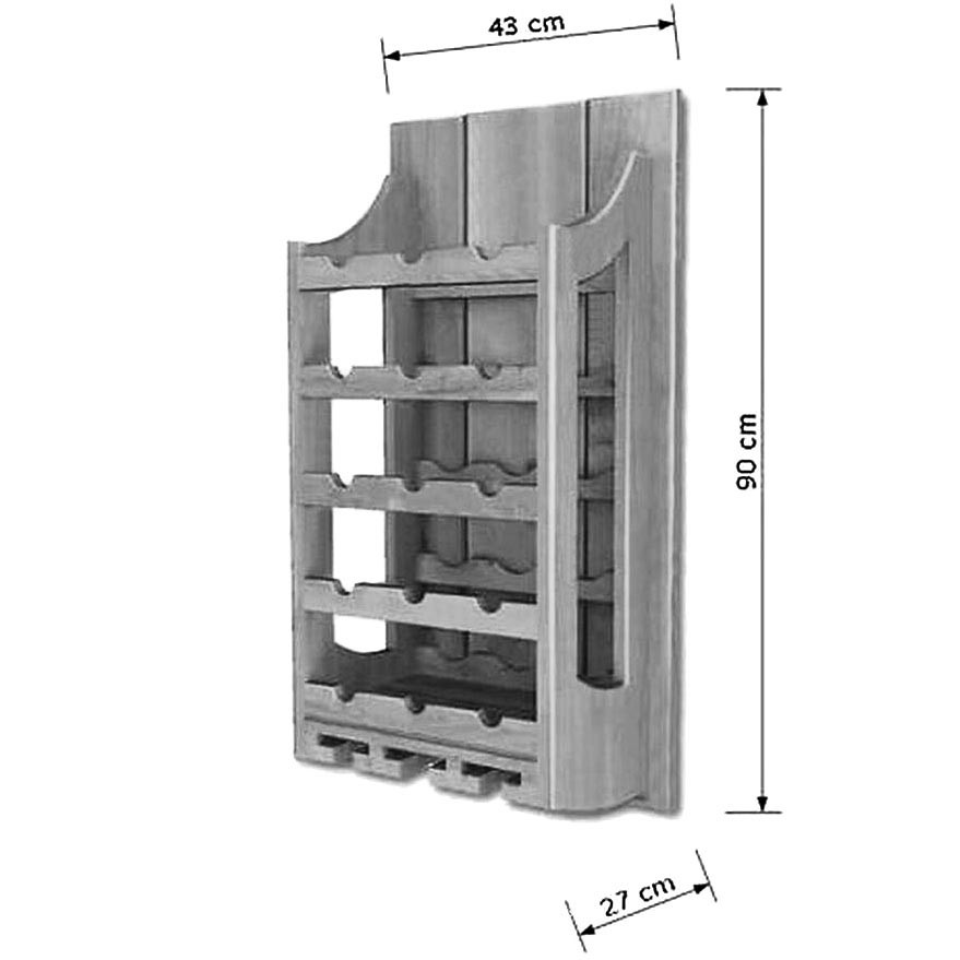 Настенная винная полка 