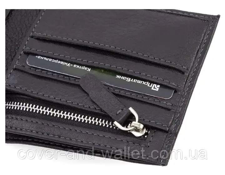 Стильний чоловічий гаманець із натуральної шкіри на магнітах Marco Coverna 237-1 Київ - фото 17