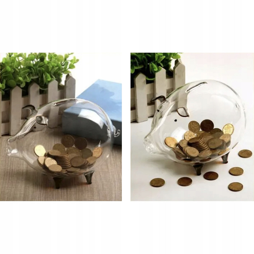 Cтеклянная Копилка для монет и банкнот в виде свиньи Ruhhy (22588) Нововолынск - изображение 10