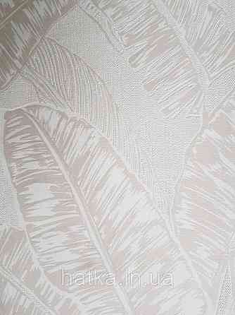 Обои виниловые на флизелине Marburg 82117 Felicita листья папоротника бежевые молочные на бежевом фоне Киев