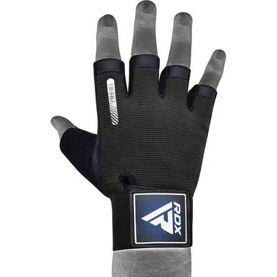 Перчатки для фітнесу RDX T2 Half Blue M Кам'янське