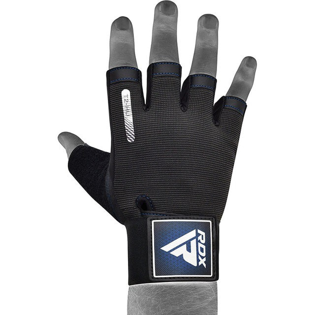 Перчатки для фітнесу RDX T2 Half Blue M Кам'янське - фото 4