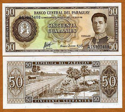 Парагвай/Paraguay 50 Pesos 1952 Pick 197a UNC Полтава - фото 1