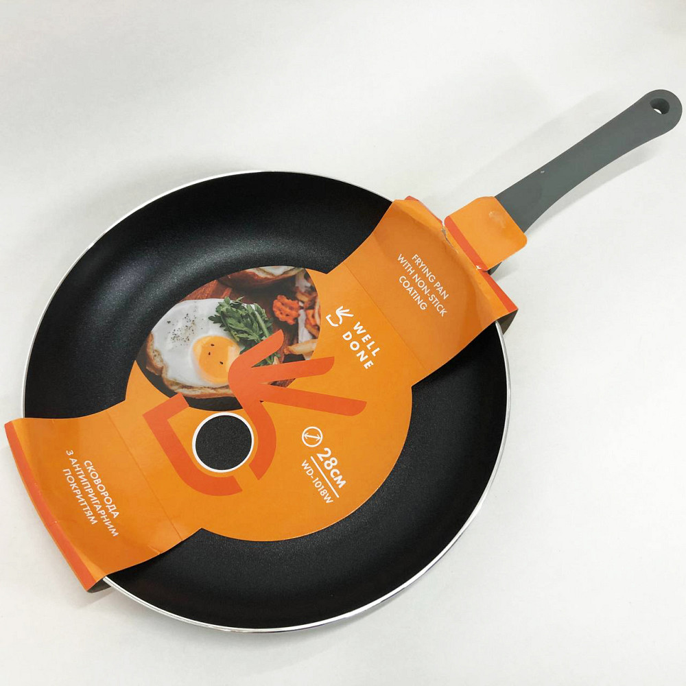 Сковорода качественная на плиту WELL, Удобная сковорода для индукционной плиты, Сковородки без масла OC-23 Львов - изображение 1