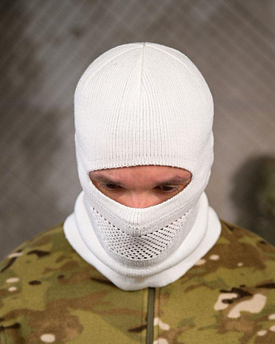 Балаклава трансформер біла ТР6282 Одеса - фото 3