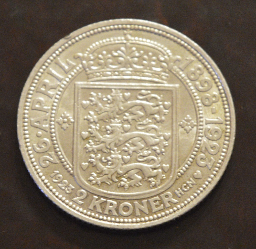 Данія 2 крони 1923 р (Срібло)2 Полтава - фото 1