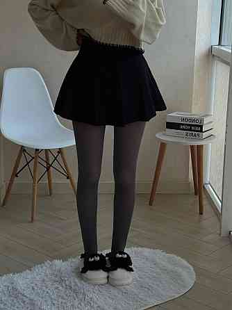 Женские повседневные теплые колготы на меху Серый Одесса