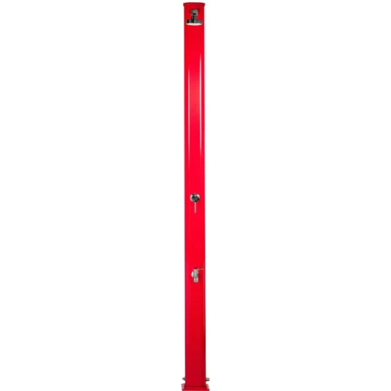 Душ солнечный  алюминиевый с мойкой для ног. красный A620/3027. 22 л Киев