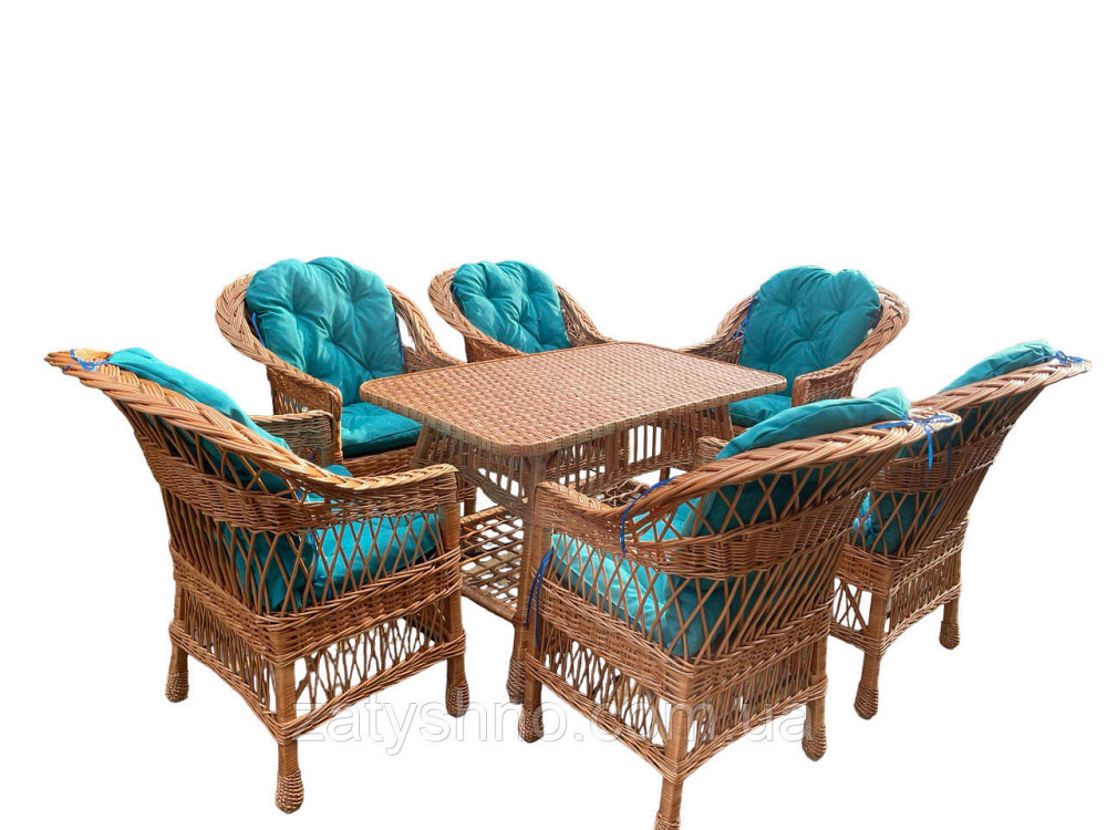 Меблі плетені 6 крісел і стіл Київ - фото 5