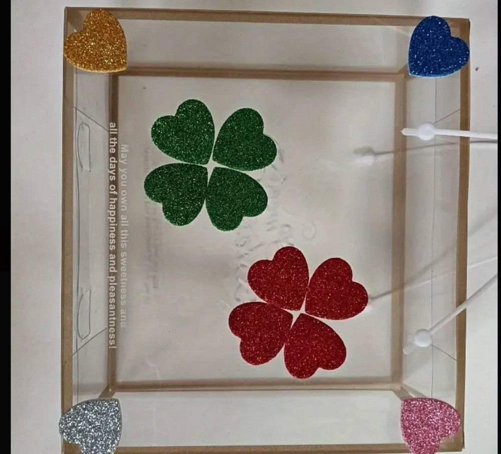 Набір блискучих наклейок у формі сердець — 100 штук Київ - фото 3