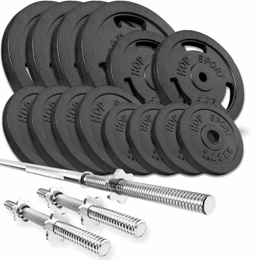 Набір STRONG 79кг з прямим і гантельними грифами Київ - фото 1