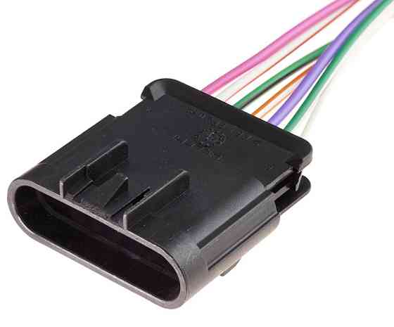 Електричний з'єднувач із дротом, 7-контактний Чорний, Пластик, Київ