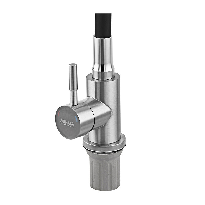 Кухонний змішувач Armata SUS-011 Refl.Black з чорним силіконовим виливом (CH6480) Харків - фото 6