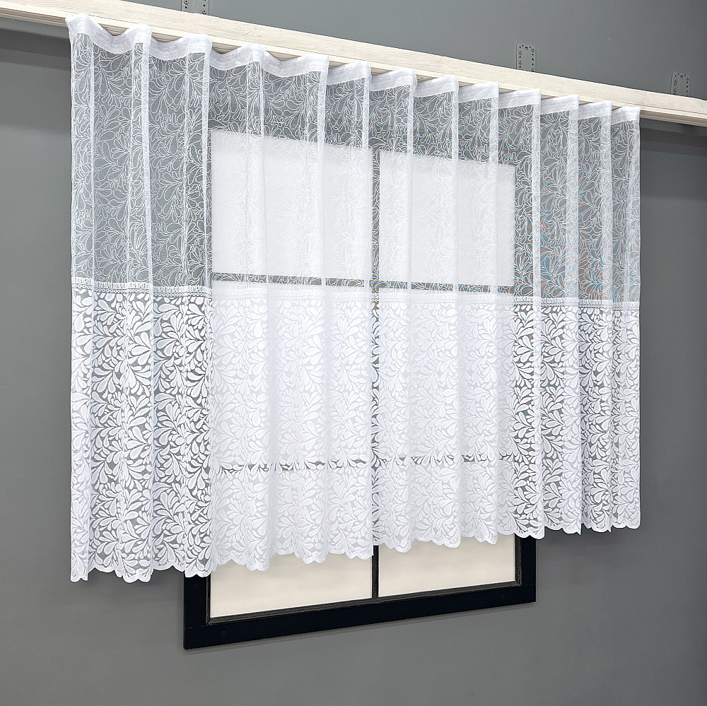 Тюль VR-Textil 2005т Жаккард Белый 400х120 см (42-1028) Киев - изображение 2