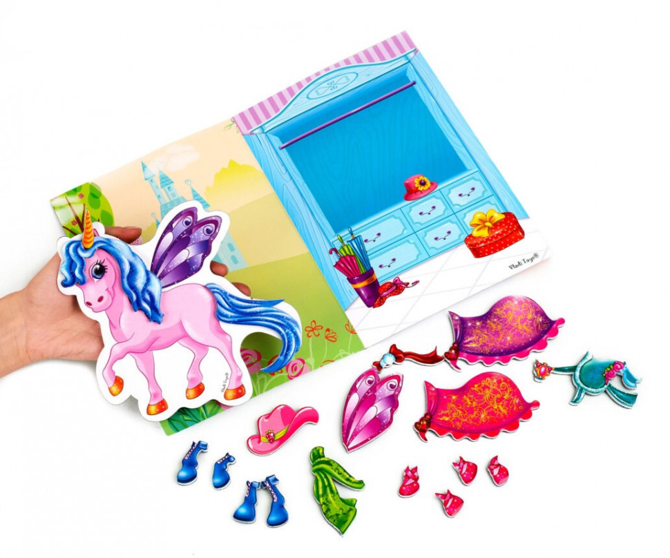 Игра магнитная одевашка «Единорог» VT3204-27, 1 фигурка единорога, 18 магнитов Винница - изображение 2