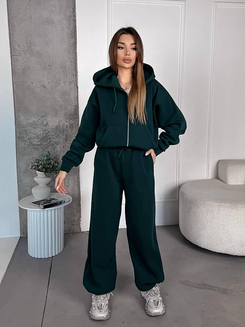 Жіночий теплий костюм з широкими штанами Одеса - фото 2