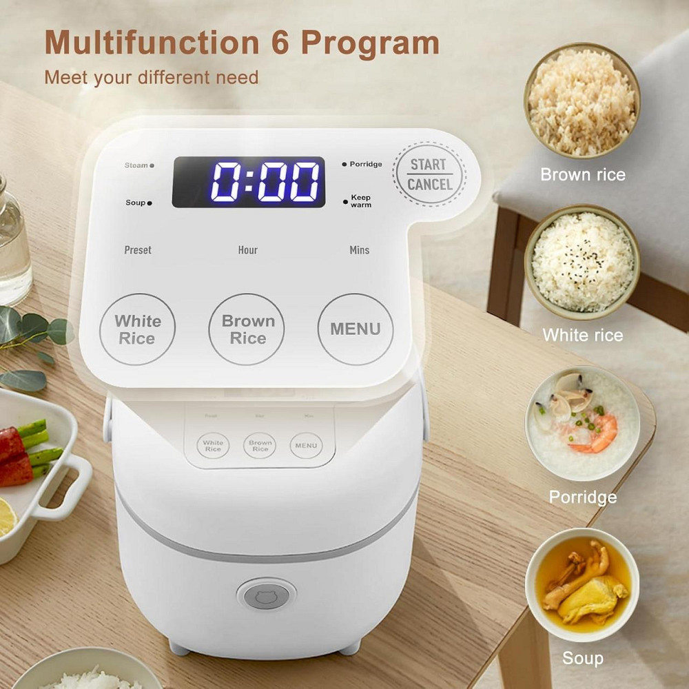 Рисоварка Bear 6 Multifunctional 4 Cups біла 0.87 л мультифункціональна з пароваркою 7 режимів NTC сенсор для 1-4 осіб Київ - фото 7