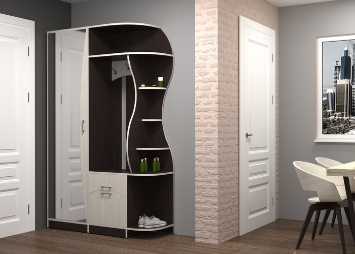 Передпокій Соло-9, Венге Магія/Дуб Крафт Білий, 1300/400/2100 Львів - фото 1