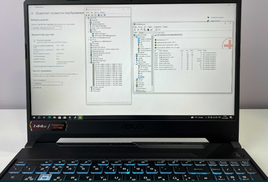 ASUS TUF RTX 3060 6Gb 144Hz i5 -11400H 16Gb SSD 512Gb.Ноутбук Київ - фото 8
