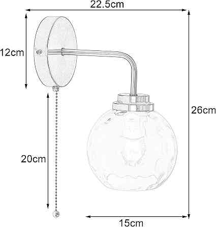 Бра настінне OURLOVEII 2 шт LED 6 Вт E27 480 лм 3000K/4500K/6000K, золоте скло, настінний світильник для спальні Київ