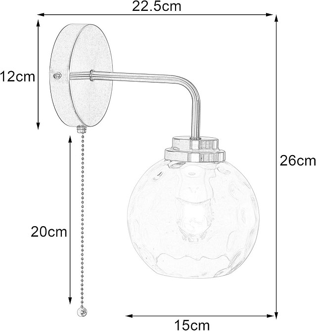 Бра настінне OURLOVEII 2 шт LED 6 Вт E27 480 лм 3000K/4500K/6000K, золоте скло, настінний світильник для спальні Київ - фото 5