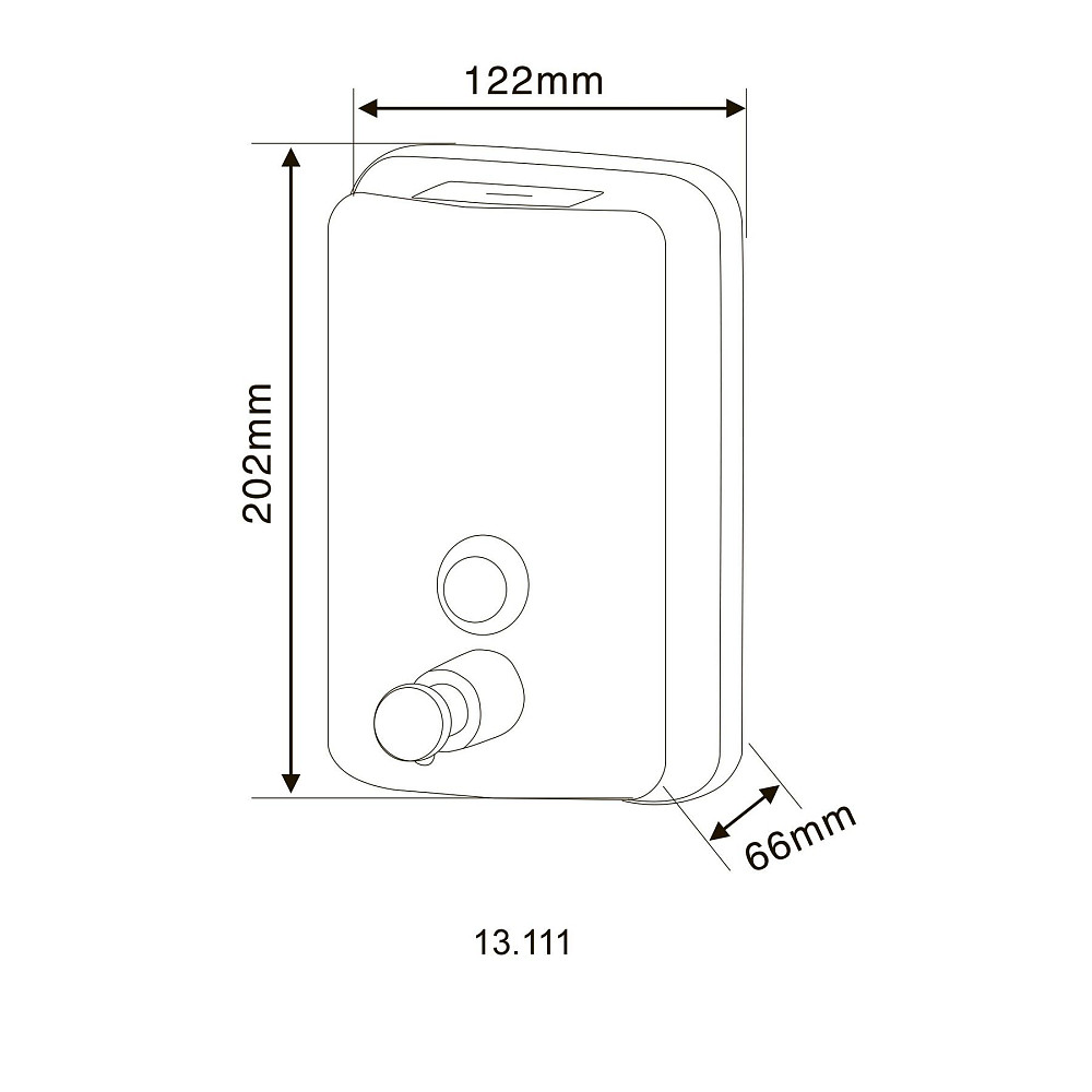 Дозатор рідкого мила HOTEC 13.111-1,0L вертикальний 1000мл,Stainless Steel SUS304 Луцк - изображение 6