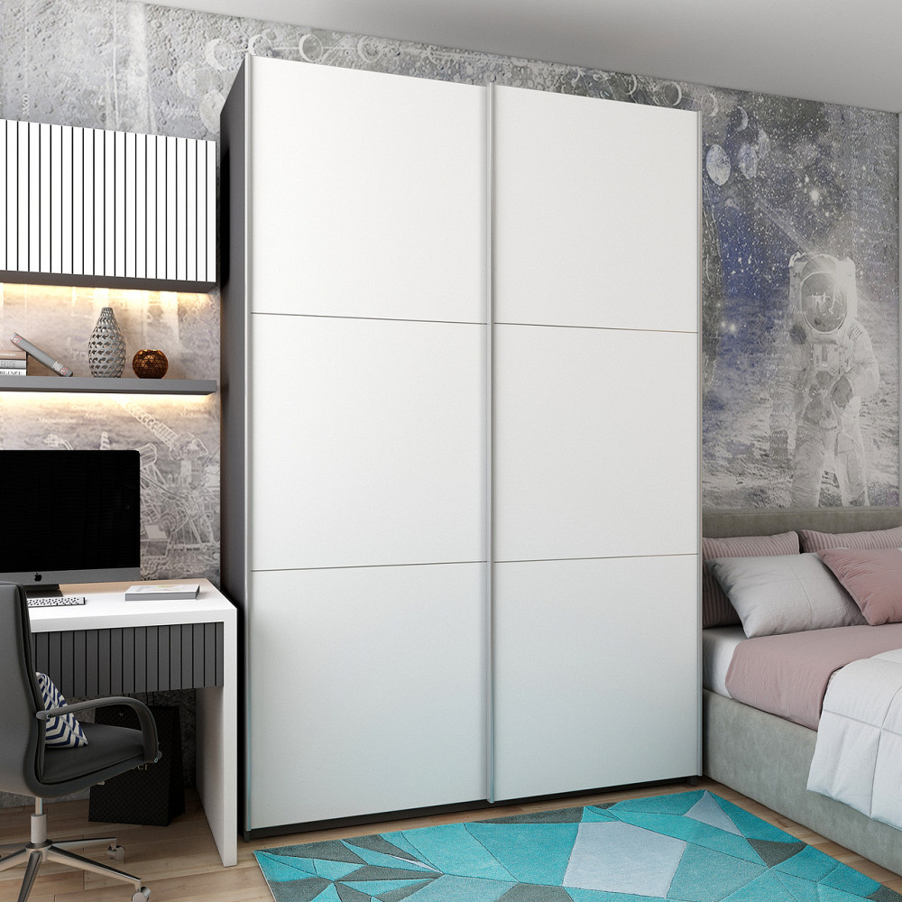 Шафа купе Doros G-Caiser Антрацит/Білий 2 ДСП / 3 частини 160х60х240 (42005410) (DRS-012243) Львів - фото 5