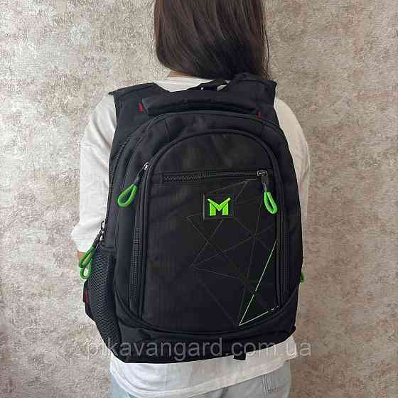 Рюкзак школьный подростковый 35х20х42см (3 отделения, 3 кармана, на молнии, в пакете) 3 вида Хмельницкий