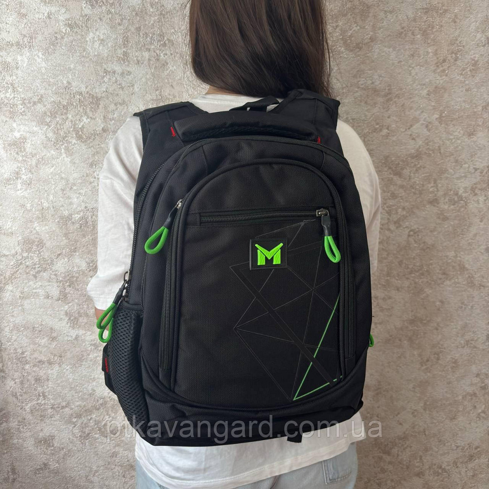 Рюкзак школьный подростковый 35х20х42см (3 отделения, 3 кармана, на молнии, в пакете) 3 вида Хмельницкий - изображение 3