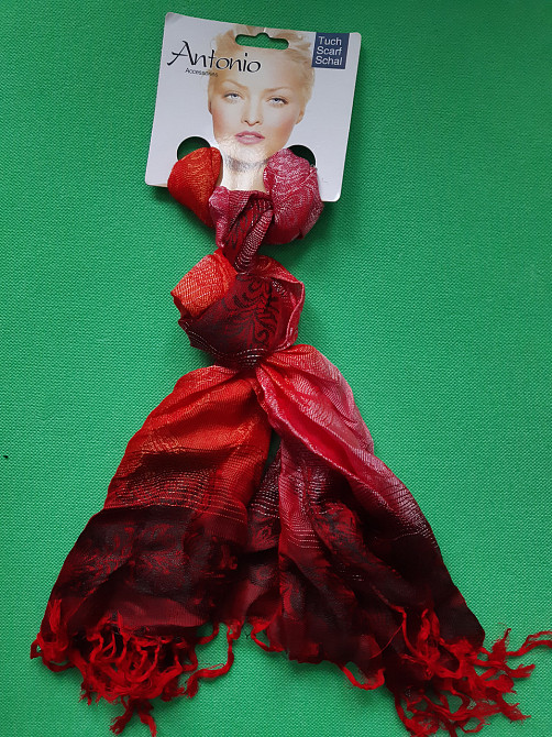 Шарф разноцветный женский - размер шарфа приблизительно 160*60см, 100% полиэстер Киев - изображение 1