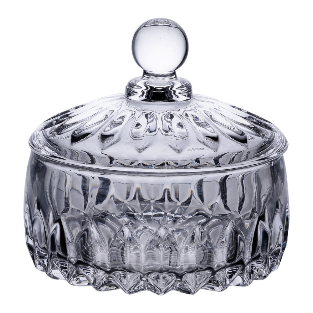 Цукерниця з кришкою кругла скляна прозора HP-4-124 Коломыя - изображение 1