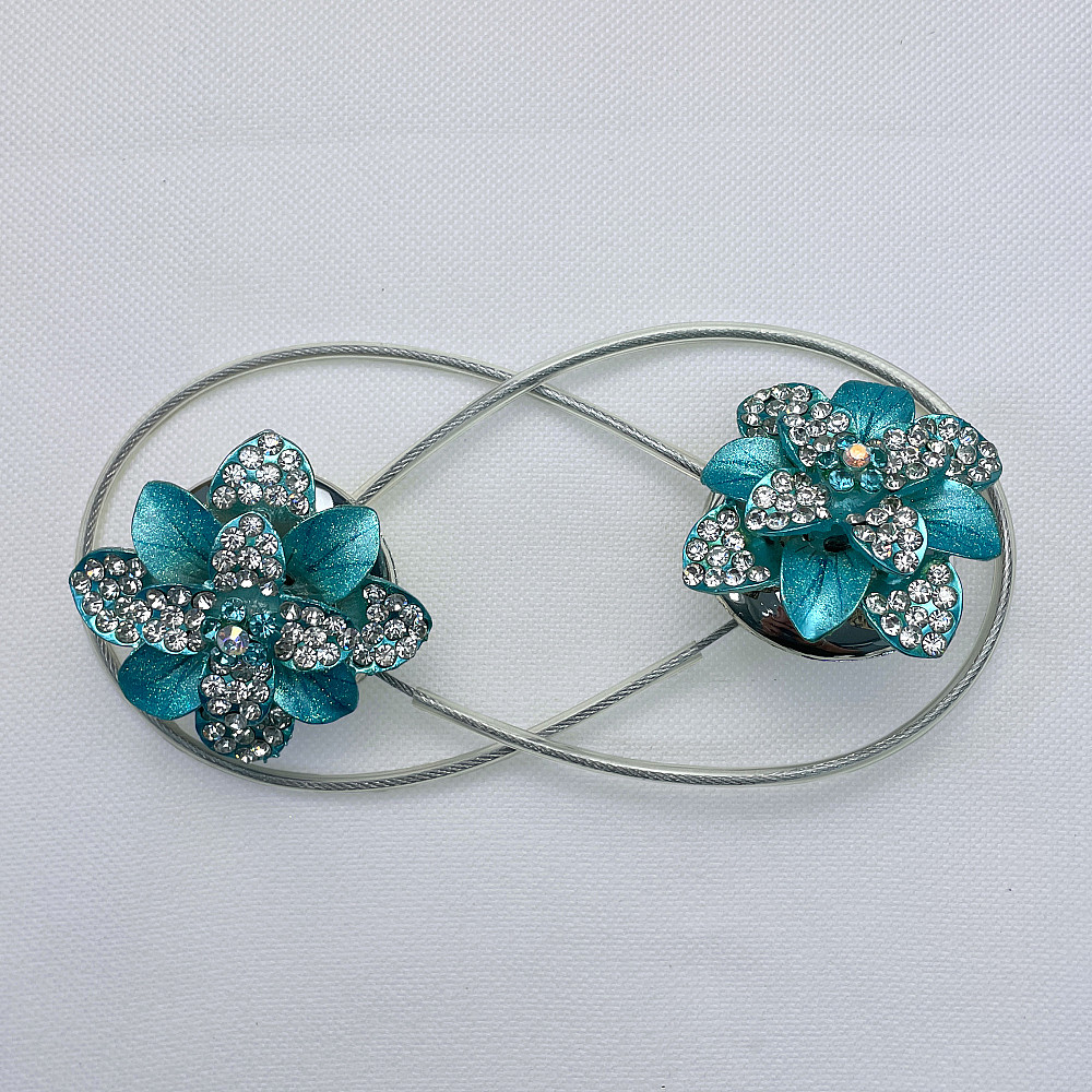 Магніти для штор та гардин "Flowers" набір 2 шт Блакитний (81-196) Київ - фото 5