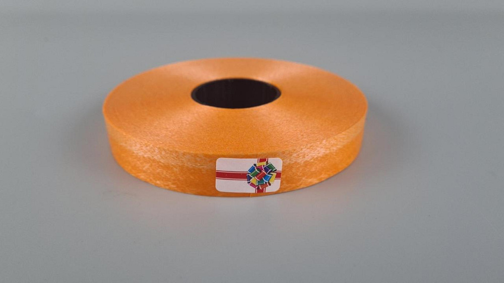 Стрічка поліпропіленова для повітряних куль і подарунків 2 см х 100 ярдів жовтогаряча (1 пачка) Харків - фото 2