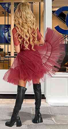 Красивое кружевное платье-двойка (42) Киев