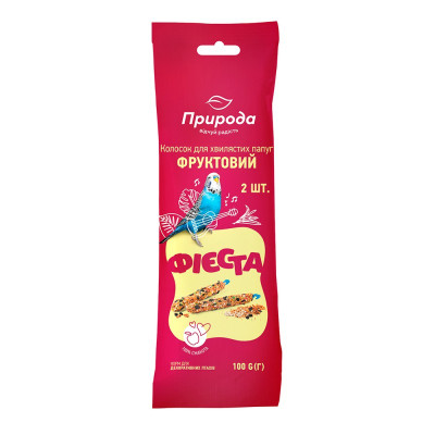 Корм для птахів Природа Колосок "Фієста" для хвилястих папуг Фруктовий 100 г (4820157402320) Вінниця - фото 1