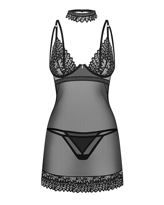 Сорочка Obsessive Donarella chemise & thong XS/S Sex Aura Киев - изображение 3