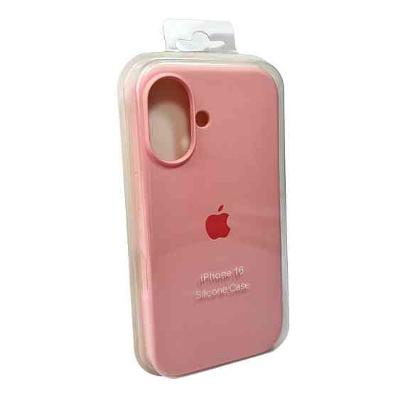 Чехол для iPhone 16, силиконовый, розовый Киев