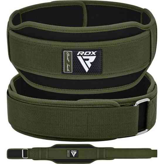Пояс для важкої атлетики RDX RX5 Double Belt неопреновий Army Green XL Каменское