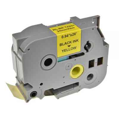 Стрічка для принтера етикеток UKRMARK RL-B-T651P-BK/YE, аналог TZE651. 24 мм х 8 м (900256) Вінниця