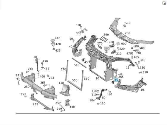 Mercedes-Benz  A0009811178 Регулювальна проставка на передній панелі встановлення ML/GLE W166 GL/GLS X166 GLE Coupe C292 Одесса